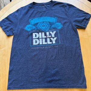 Old Navy Blue Dilly Dilly Graphic Tee Anheuser-Busch Beer Shirt Size L